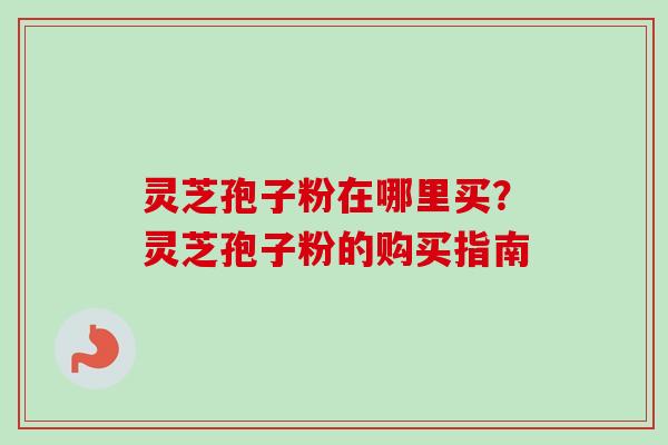 灵芝孢子粉在哪里买？灵芝孢子粉的购买指南