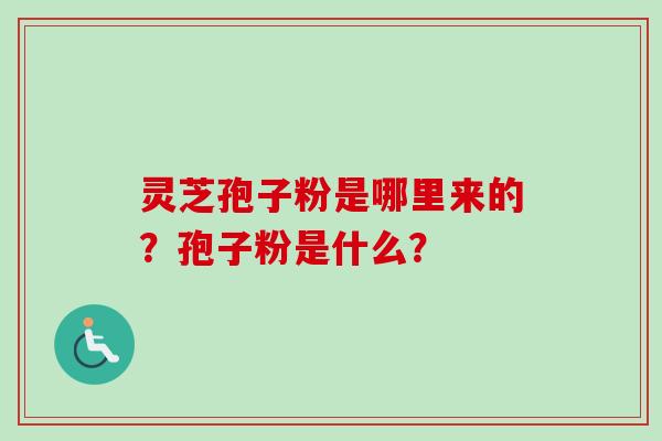 灵芝孢子粉是哪里来的？孢子粉是什么？