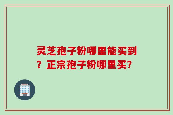 灵芝孢子粉哪里能买到？正宗孢子粉哪里买？