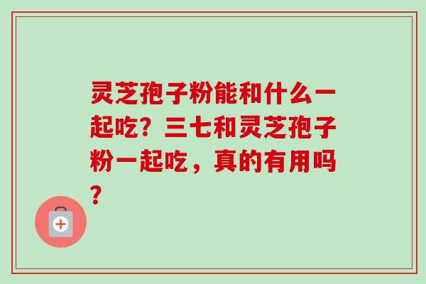 灵芝孢子粉能和什么一起吃？三七和灵芝孢子粉一起吃，真的有用吗？