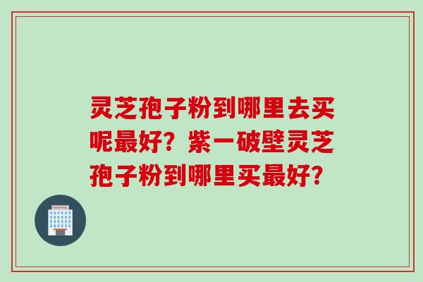 灵芝孢子粉到哪里去买呢最好？紫一破壁灵芝孢子粉到哪里买最好？