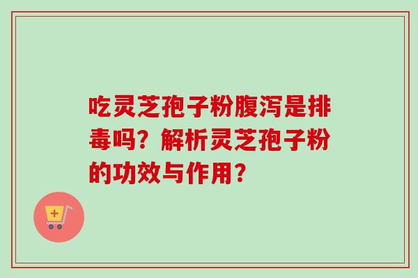 吃灵芝孢子粉腹泻是排毒吗？解析灵芝孢子粉的功效与作用？