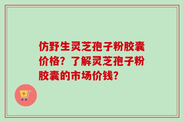 仿野生灵芝孢子粉胶囊价格？了解灵芝孢子粉胶囊的市场价钱？