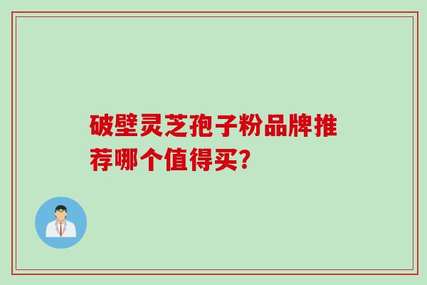 破壁灵芝孢子粉品牌推荐哪个值得买？