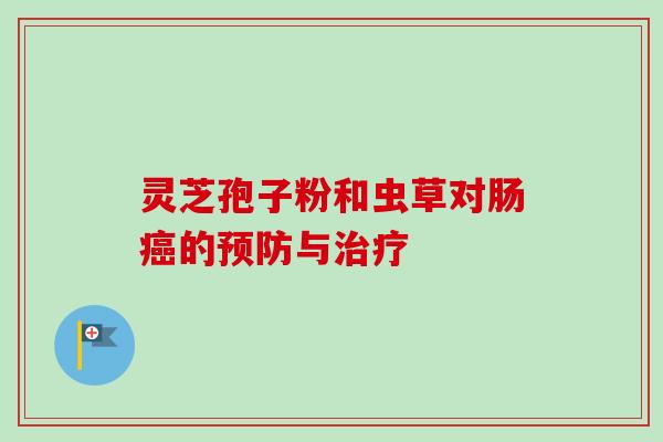 灵芝孢子粉和虫草对肠癌的预防与治疗
