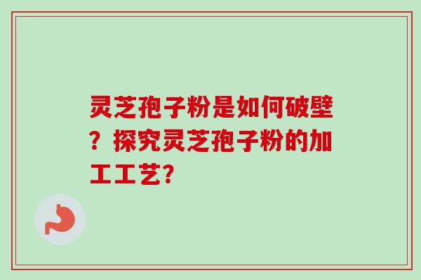 灵芝孢子粉是如何破壁？探究灵芝孢子粉的加工工艺？