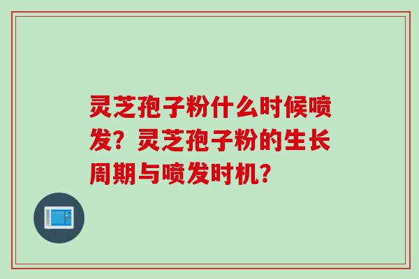 灵芝孢子粉什么时候喷发?灵芝孢子粉的生长周期与喷发时机? 灵芝孢子粉什么时候喷发?灵芝孢子粉的生长周期与喷发时机?