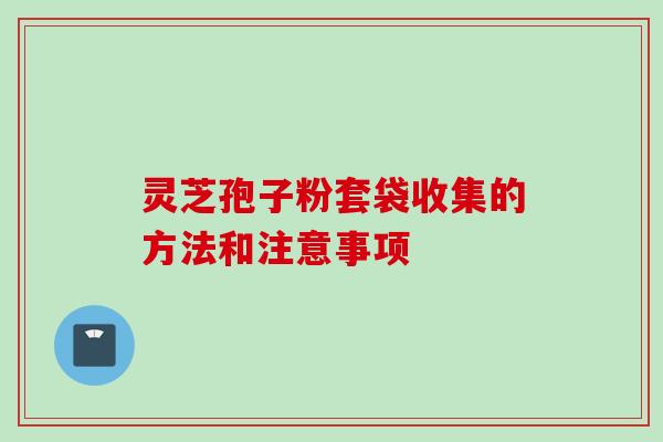 灵芝孢子粉套袋收集的方法和注意事项