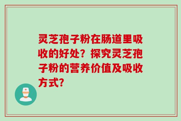 灵芝孢子粉在肠道里吸收的好处？探究灵芝孢子粉的营养价值及吸收方式？