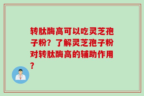 转肽酶高可以吃灵芝孢子粉？了解灵芝孢子粉对转肽酶高的辅助作用？