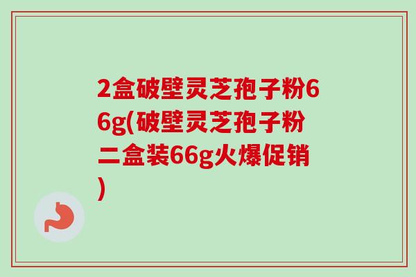 2盒破壁灵芝孢子粉66g(破壁灵芝孢子粉二盒装66g火爆促销)