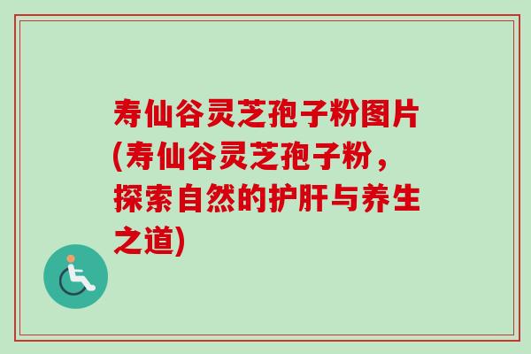 寿仙谷灵芝孢子粉图片(寿仙谷灵芝孢子粉，探索自然的护肝与养生之道)