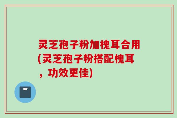 灵芝孢子粉加槐耳合用(灵芝孢子粉搭配槐耳，功效更佳)