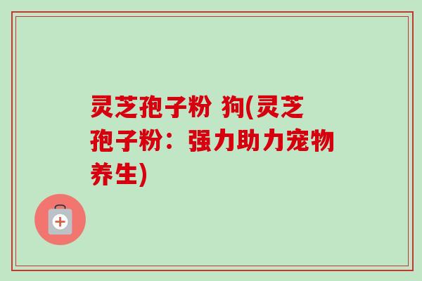 灵芝孢子粉 狗(灵芝孢子粉：强力助力宠物养生)