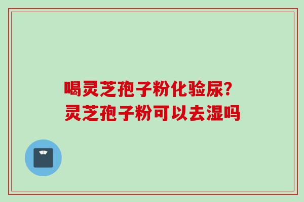 喝灵芝孢子粉化验尿？灵芝孢子粉可以去湿吗