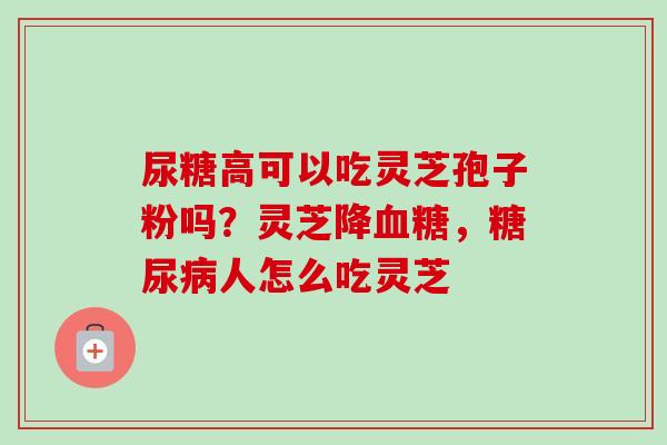 尿糖高可以吃灵芝孢子粉吗？灵芝降，人怎么吃灵芝
