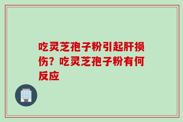 吃灵芝孢子粉引起肝损伤？吃灵芝孢子粉有何反应