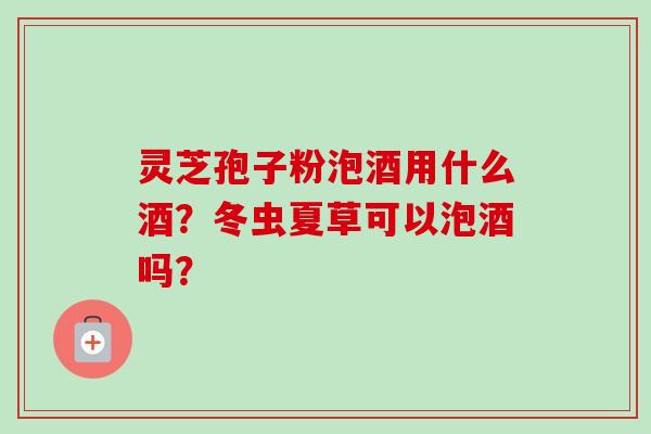 灵芝孢子粉泡酒用什么酒?冬虫夏草可以泡酒吗? 灵芝孢子粉泡酒用什么酒?冬虫夏草可以泡酒吗?