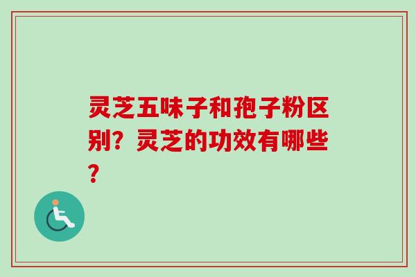 灵芝五味子和孢子粉区别？灵芝的功效有哪些？