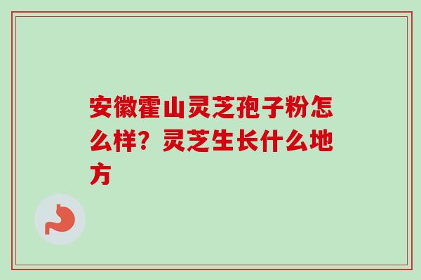 安徽霍山灵芝孢子粉怎么样？灵芝生长什么地方