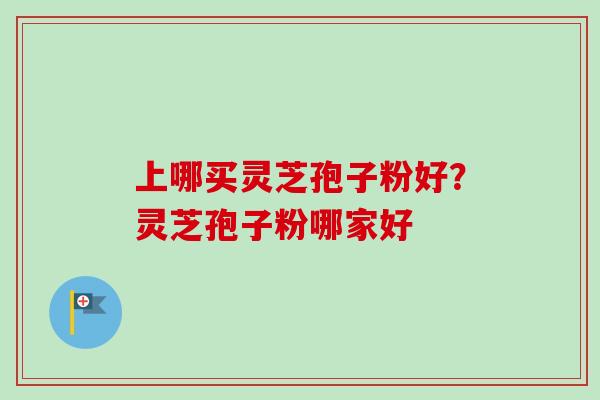 上哪买灵芝孢子粉好？灵芝孢子粉哪家好