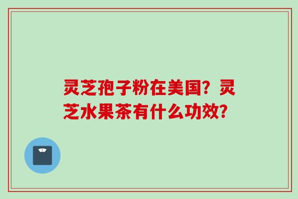 灵芝孢子粉在美国？灵芝水果茶有什么功效？