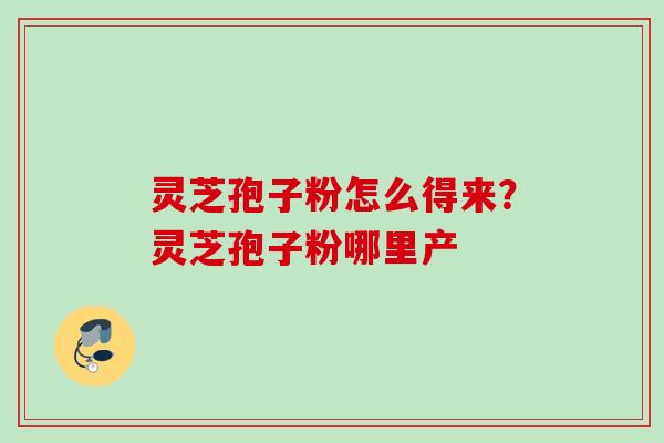 灵芝孢子粉怎么得来？灵芝孢子粉哪里产
