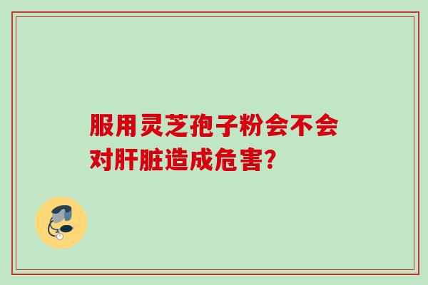服用灵芝孢子粉会不会对肝脏造成危害？