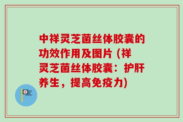中祥灵芝菌丝体胶囊的功效作用及图片 (祥灵芝菌丝体胶囊：护肝养生，提高免疫力)