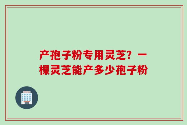 产孢子粉专用灵芝？一棵灵芝能产多少孢子粉