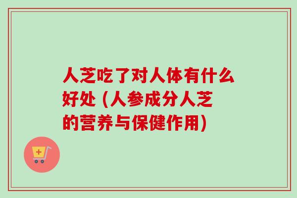 人芝吃了对人体有什么好处 (人参成分人芝的营养与保健作用)
