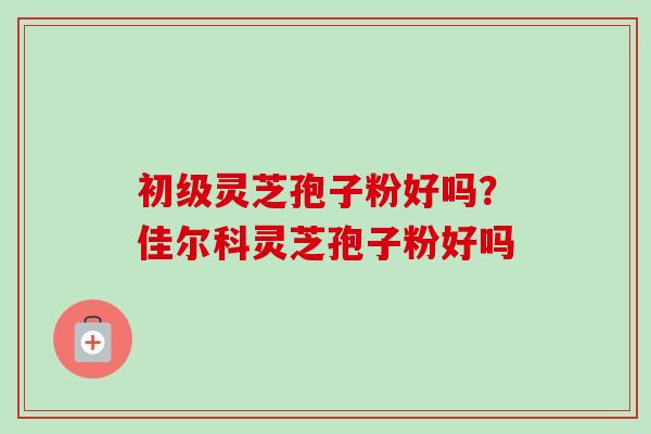 初级灵芝孢子粉好吗？佳尔科灵芝孢子粉好吗