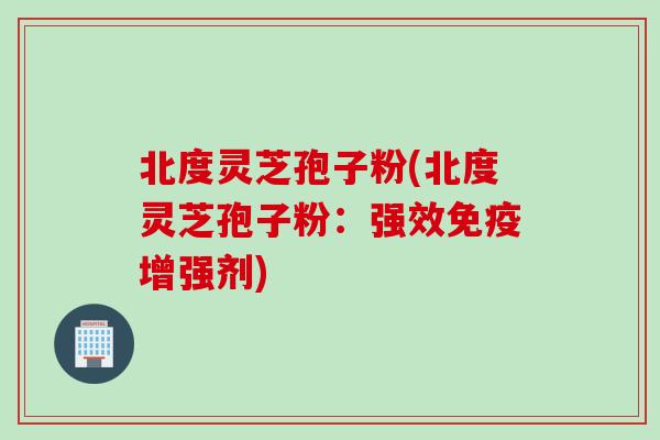 北度灵芝孢子粉(北度灵芝孢子粉：强效免疫增强剂)