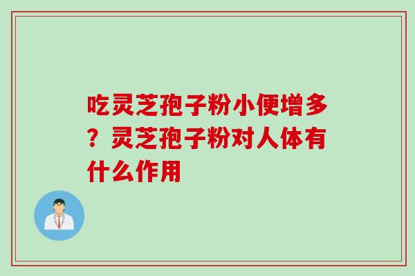 吃灵芝孢子粉小便增多？灵芝孢子粉对人体有什么作用