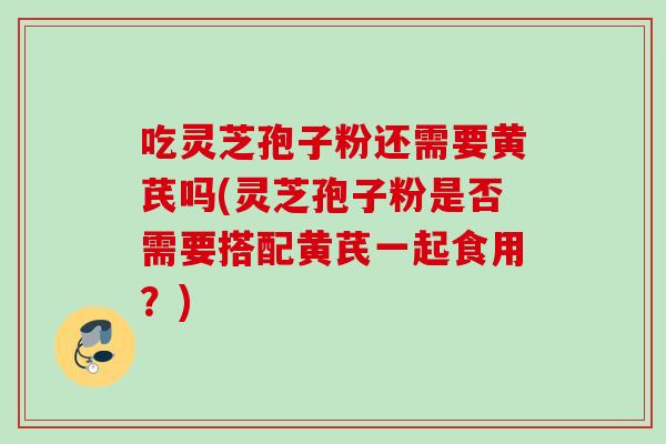 吃灵芝孢子粉还需要黄芪吗(灵芝孢子粉是否需要搭配黄芪一起食用？)