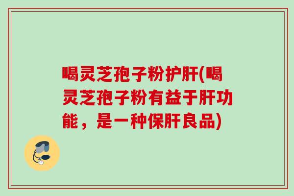 喝灵芝孢子粉护肝(喝灵芝孢子粉有益于肝功能，是一种保肝良品)