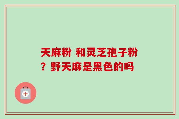 天麻粉 和灵芝孢子粉？野天麻是黑色的吗