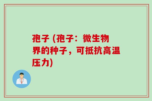 孢子 (孢子：微生物界的种子，可抵抗高温压力)