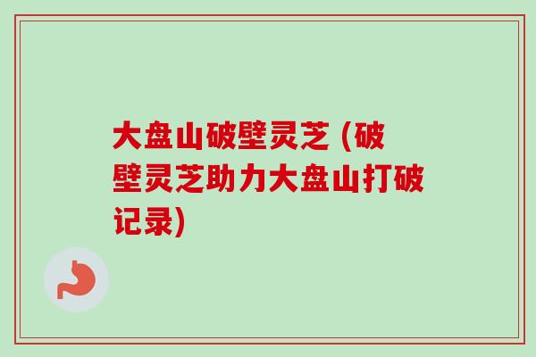 大盘山破壁灵芝 (破壁灵芝助力大盘山打破记录)