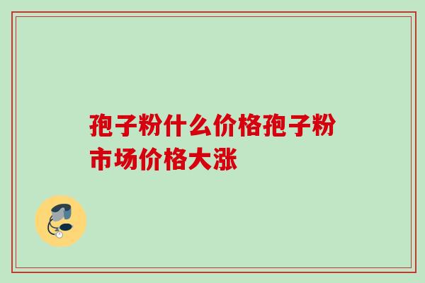 孢子粉什么价格孢子粉市场价格大涨