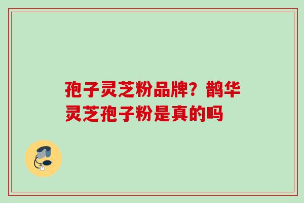 孢子灵芝粉品牌？鹊华灵芝孢子粉是真的吗
