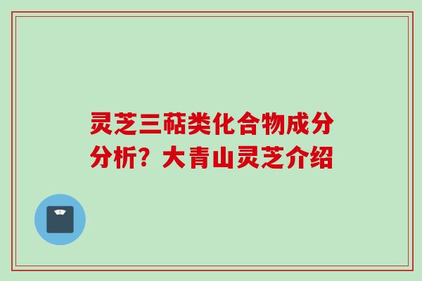 灵芝三萜类化合物成分分析？大青山灵芝介绍