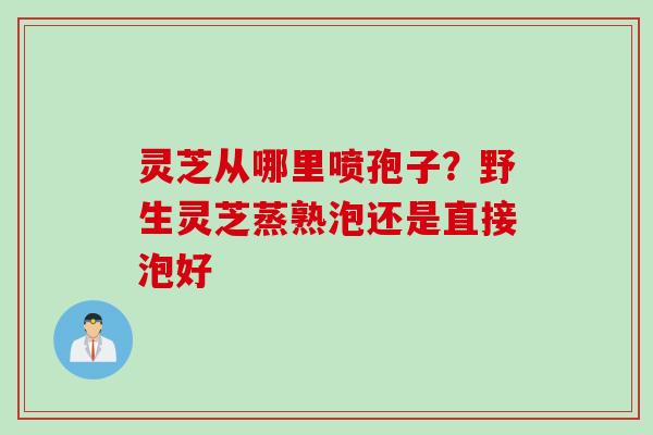 灵芝从哪里喷孢子?野生灵芝蒸熟泡还是直接泡好 灵芝从哪里喷孢子?野生灵芝蒸熟泡还是直接泡好