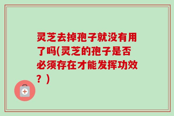 灵芝去掉孢子就没有用了吗(灵芝的孢子是否必须存在才能发挥功效？)