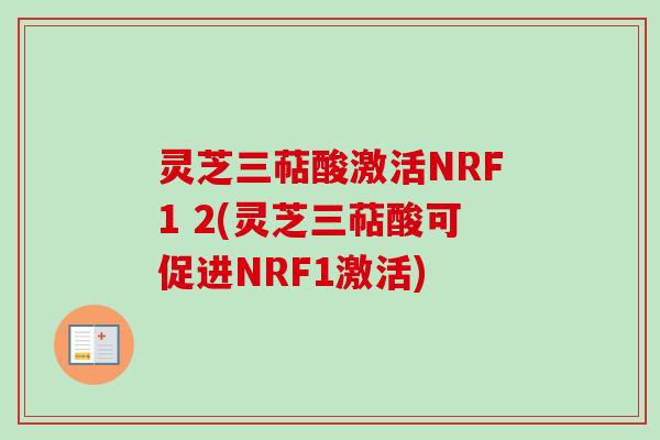 灵芝三萜酸激活NRF1 2(灵芝三萜酸可促进NRF1激活)