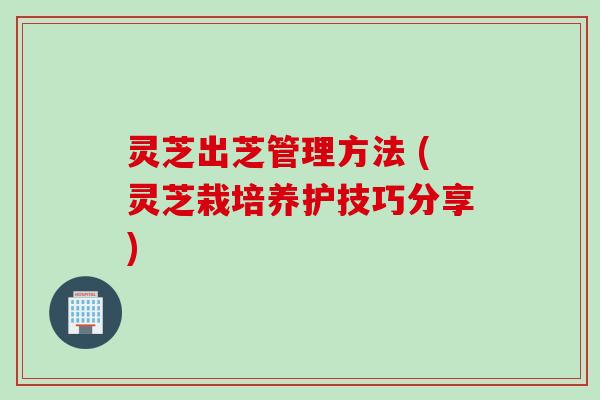 灵芝出芝管理方法 (灵芝栽培养护技巧分享)