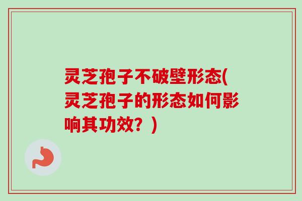 灵芝孢子不破壁形态(灵芝孢子的形态如何影响其功效？)