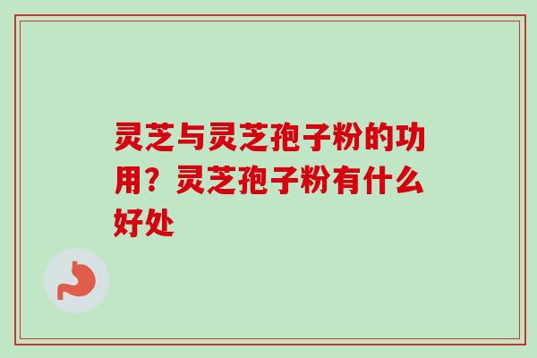 灵芝与灵芝孢子粉的功用？灵芝孢子粉有什么好处