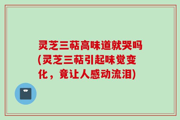 灵芝三萜高味道就哭吗(灵芝三萜引起味觉变化,竟让人感动流泪) 灵芝三萜高味道就哭吗(灵芝三萜引起味觉变化,竟让人感动流泪)