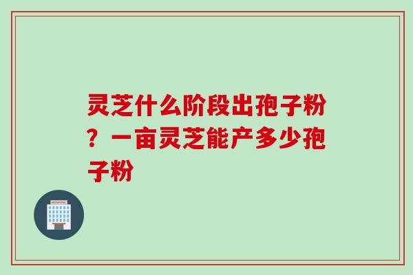 灵芝什么阶段出孢子粉？一亩灵芝能产多少孢子粉